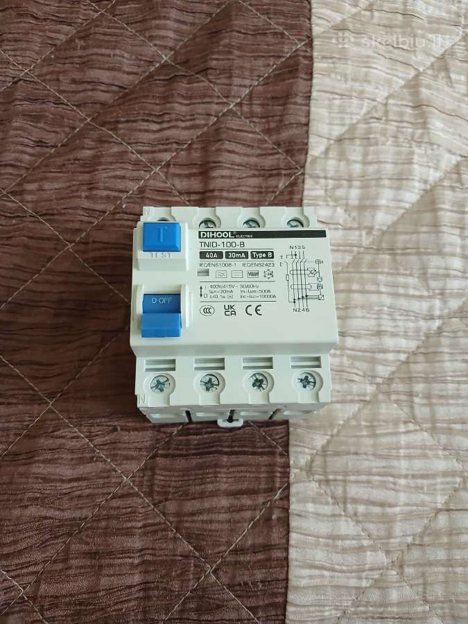 Dihool Tnid-100-b 40a 30ma type B 4p relė - nuotraukos Nr. 2