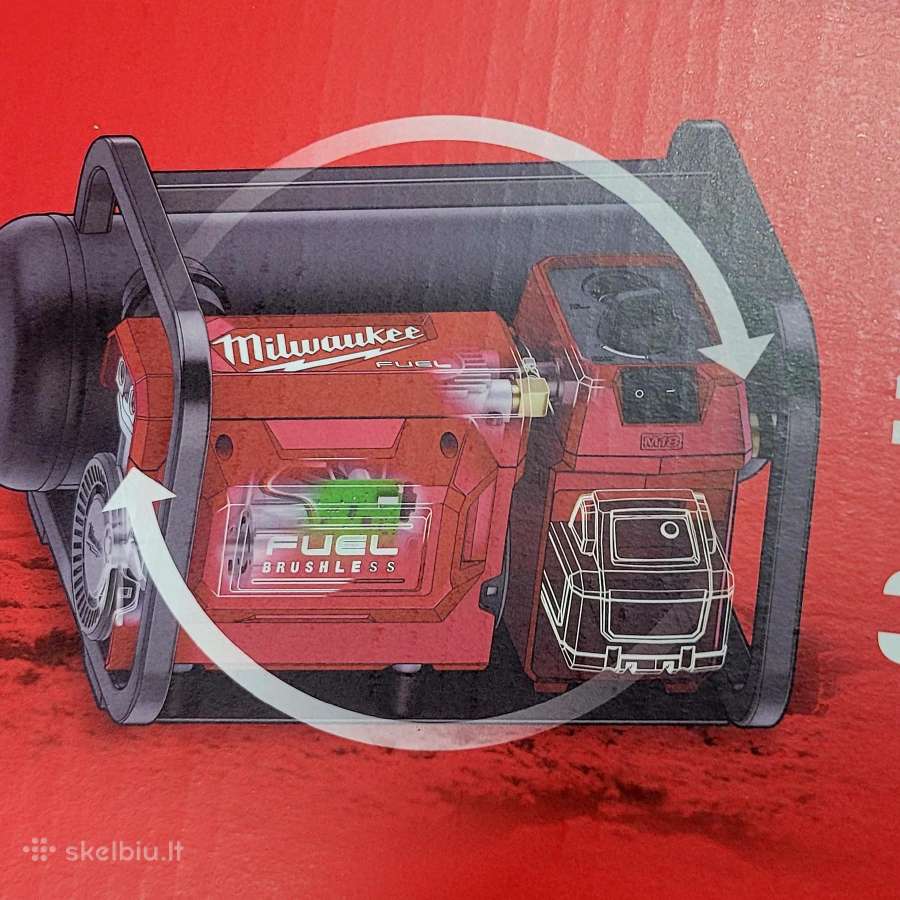 Akumuliatorinis oro kompresorius Milwaukee M18 Fac - nuotraukos Nr. 4