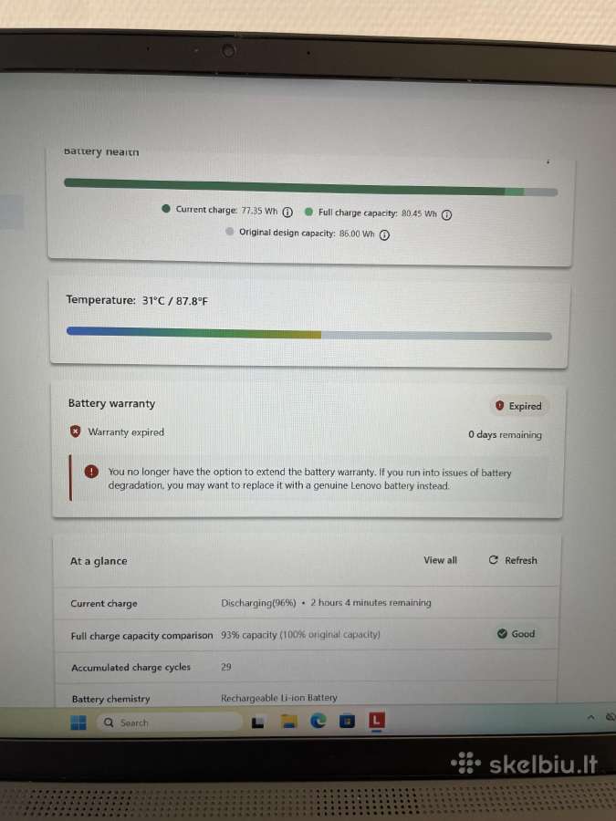 Lenovo Thinkpad P16s Gen 1 I5-1250p 16gb 512gb SSD - nuotraukos Nr. 9