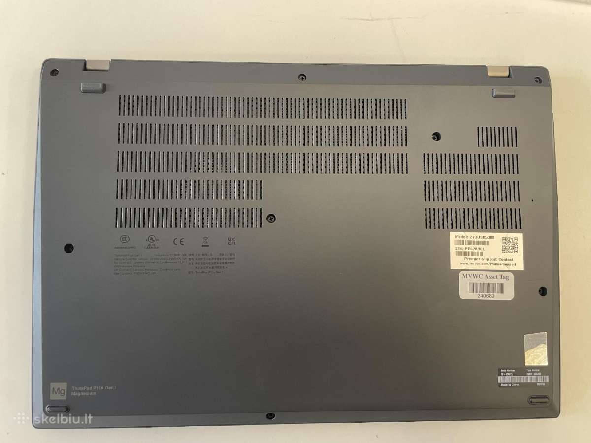 Lenovo Thinkpad P16s Gen 1 I5-1250p 16gb 512gb SSD - nuotraukos Nr. 6
