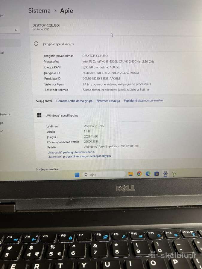 Dell Latitude 5580 - nuotraukos Nr. 2