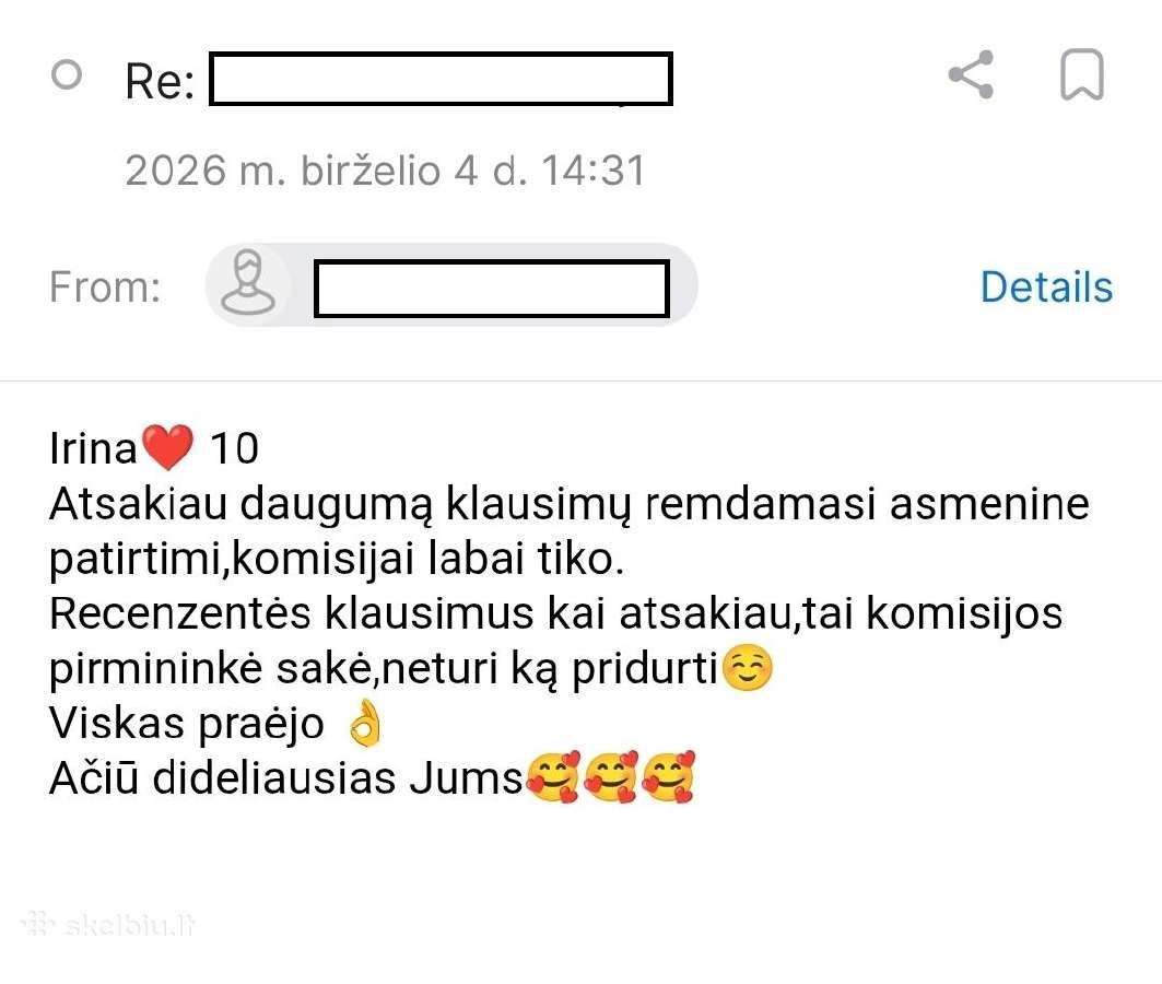 Profesionali pagalba studentams: atsiliepimai - nuotraukos Nr. 4