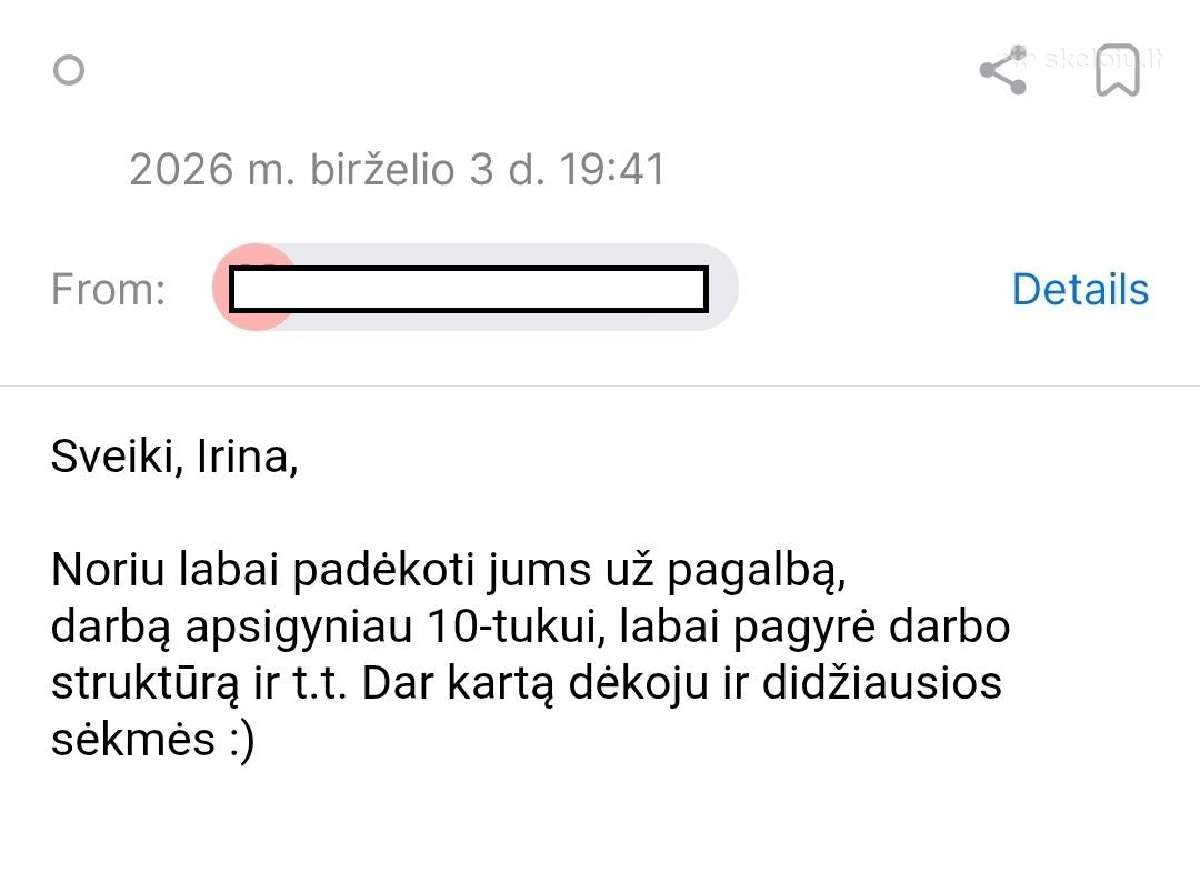 Profesionali pagalba studentams: atsiliepimai - nuotraukos Nr. 5
