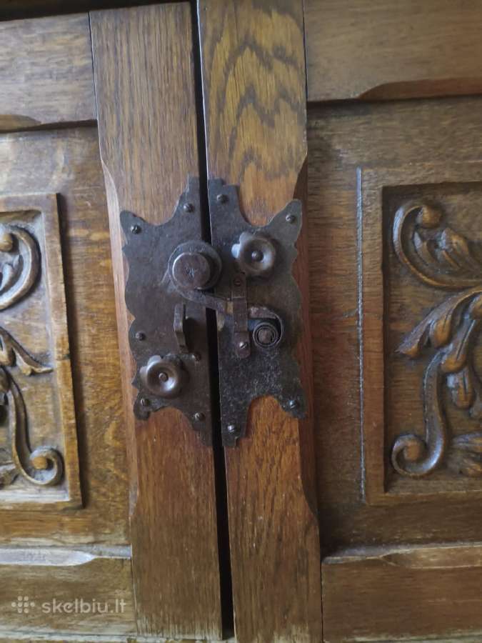 Antikvarinė ąžuolo masyvo komoda - nuotraukos Nr. 6