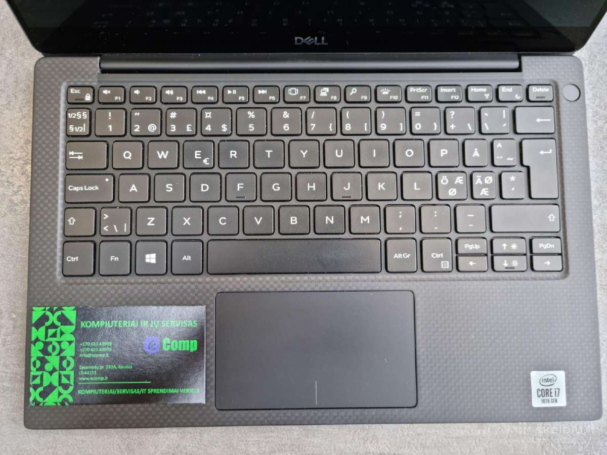 Dell Xps 13 7390 i7-10510u/16/512/13,3(4k)/w11p - nuotraukos Nr. 2
