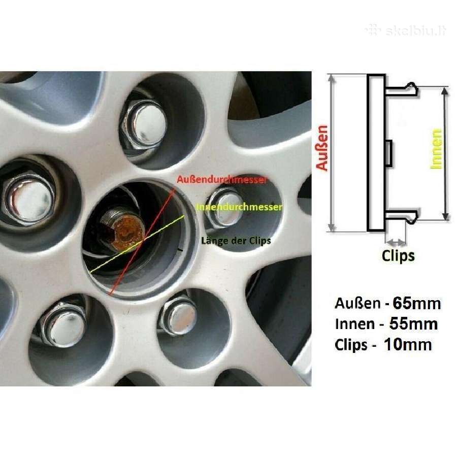Skoda ratlankiu centriniai dangteliai 55mm-75mm - nuotraukos Nr. 6