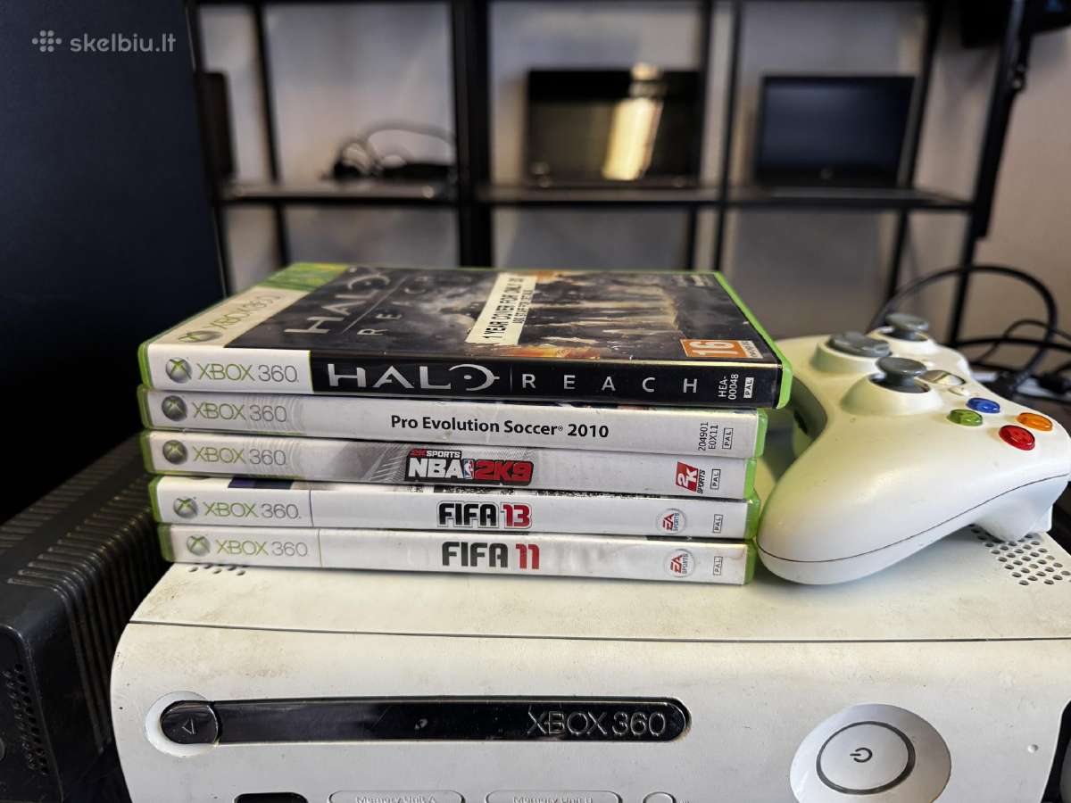 Xbox 360 kaina tik 55eur Pultas + Žaidimai - nuotraukos Nr. 2