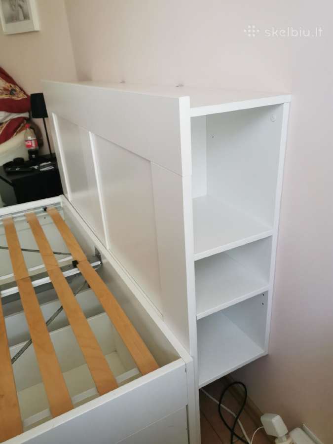 Lova 140x200 su stalčiais ir galvūgaliu - nuotraukos Nr. 2