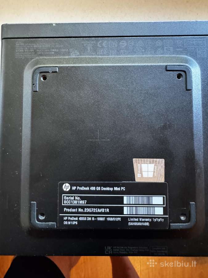 Hp prodesk 400 g6 destop mini i5 10500t - nuotraukos Nr. 3