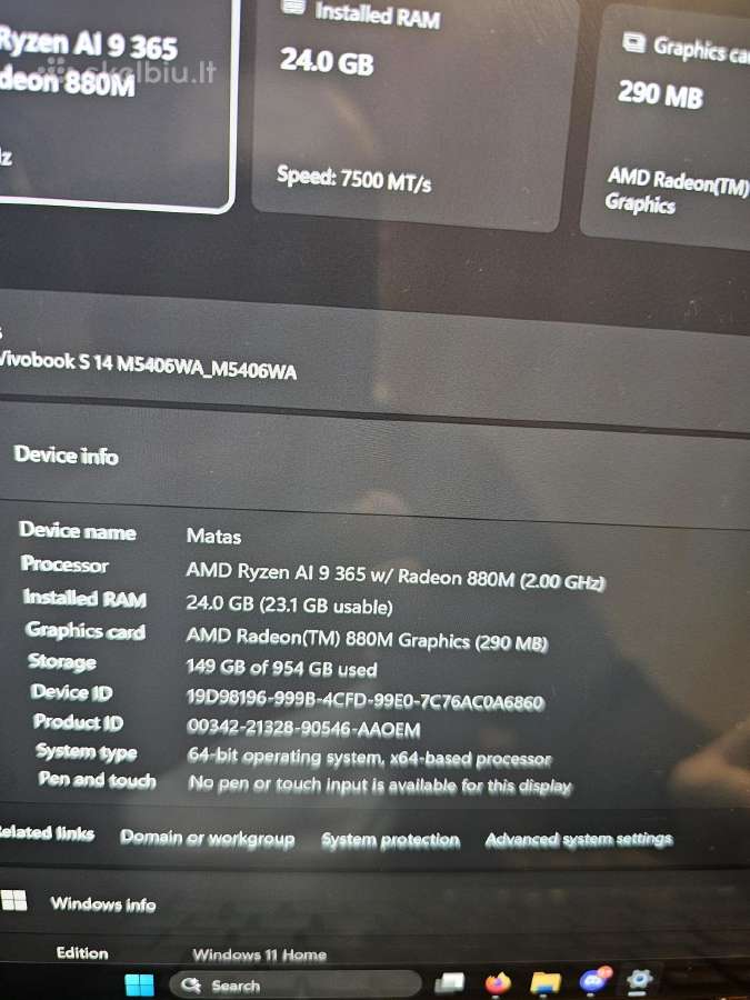 Asus vivobook s14 - nuotraukos Nr. 5