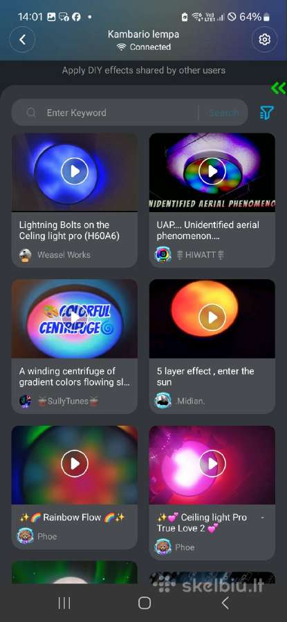 Išmanūs LED šviestuvai Groove light - nuotraukos Nr. 11