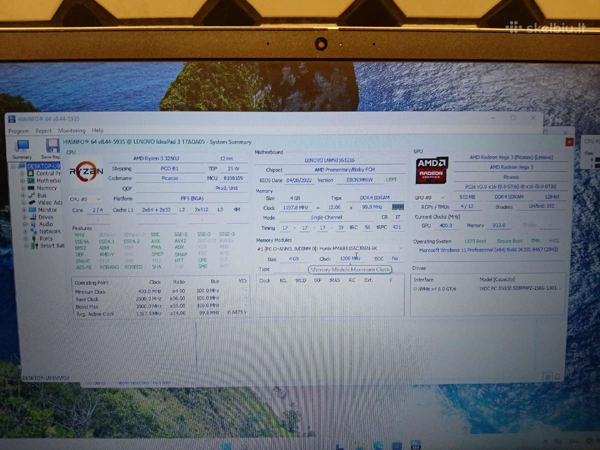 Lenovo Idealpad 3 17ada05 - nuotraukos Nr. 6