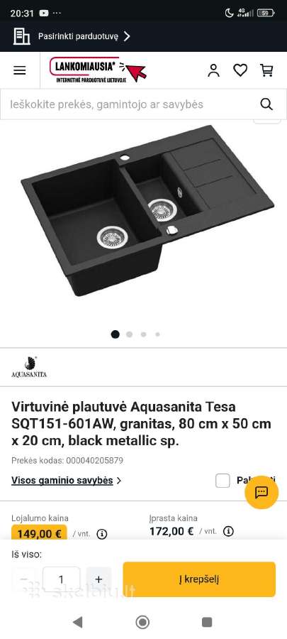 Nauja virtuvės kriauklė - nuotraukos Nr. 5