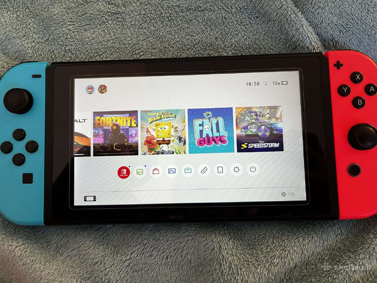 Nintendo Switch su priedais, žaidimais - nuotraukos Nr. 12