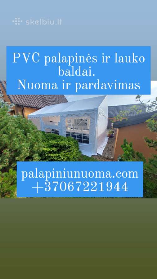 Naudotos Pvc 500 g/m palapinės ir lauko baldai - nuotraukos Nr. 14