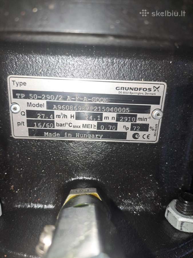 Vandens siurblys Grundfos Tp 50-290/2 A-f-a Gqqe - nuotraukos Nr. 2