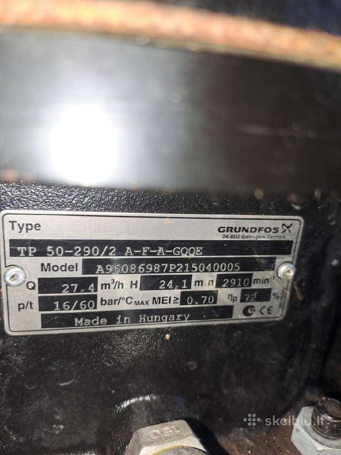 Vandens siurblys Grundfos Tp 50-290/2 A-f-a Gqqe - nuotraukos Nr. 4
