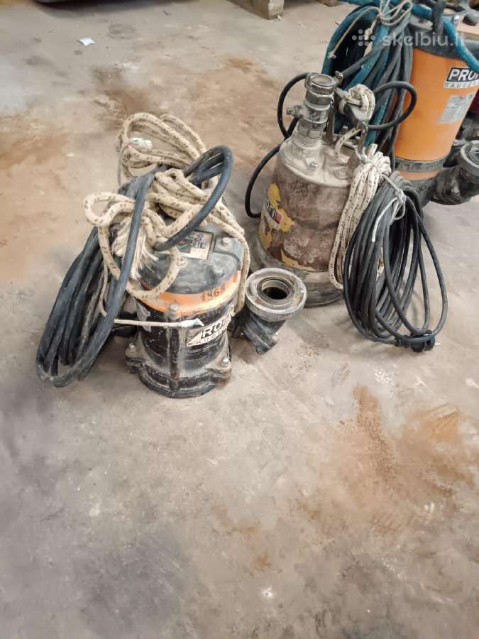 Benzininiai - elektriniai vandens, purvo siurbliai - nuotraukos Nr. 11