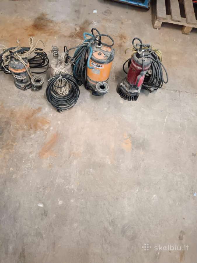 Benzininiai - elektriniai vandens, purvo siurbliai - nuotraukos Nr. 13