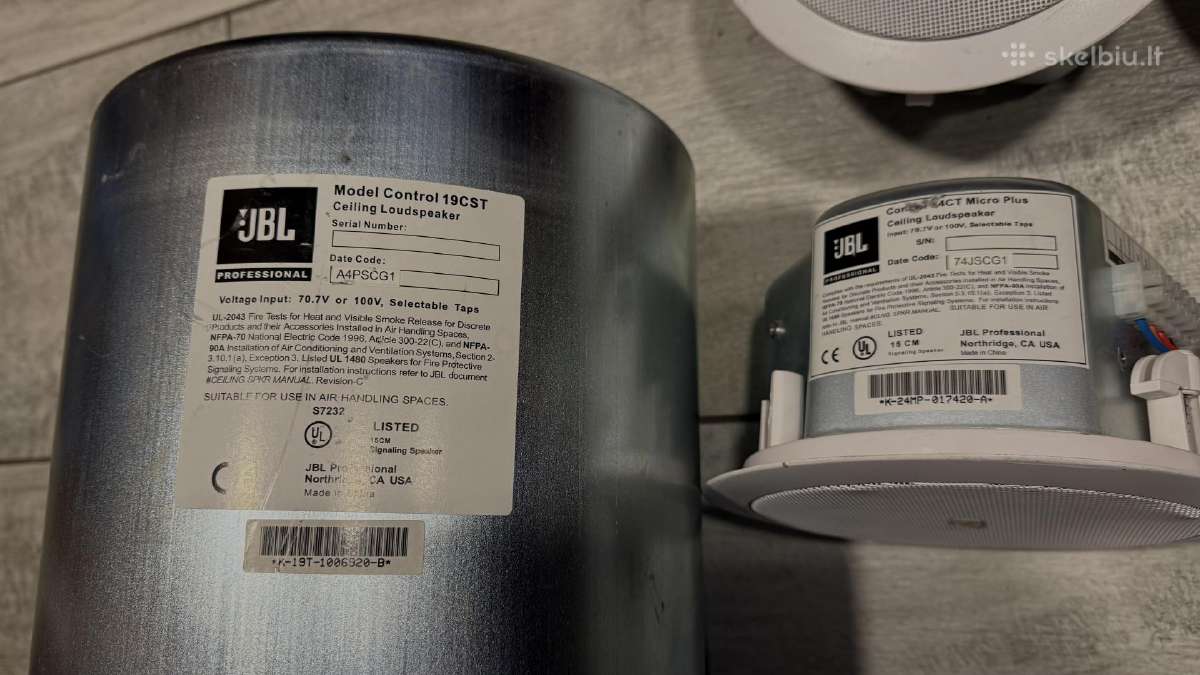 Jbl control 19 cst ir Jbl control 24 ct komplektas - nuotraukos Nr. 2