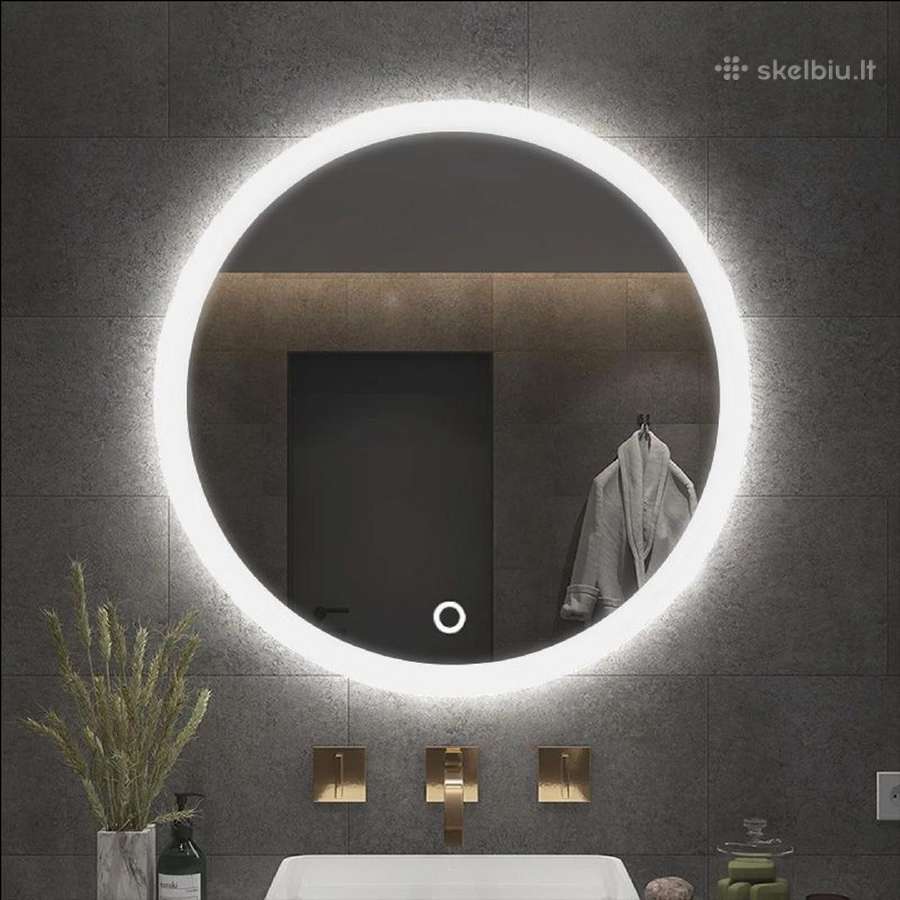 Apvalus veidrodis su apšvietimu. 90cm Ffj LED - nuotraukos Nr. 3