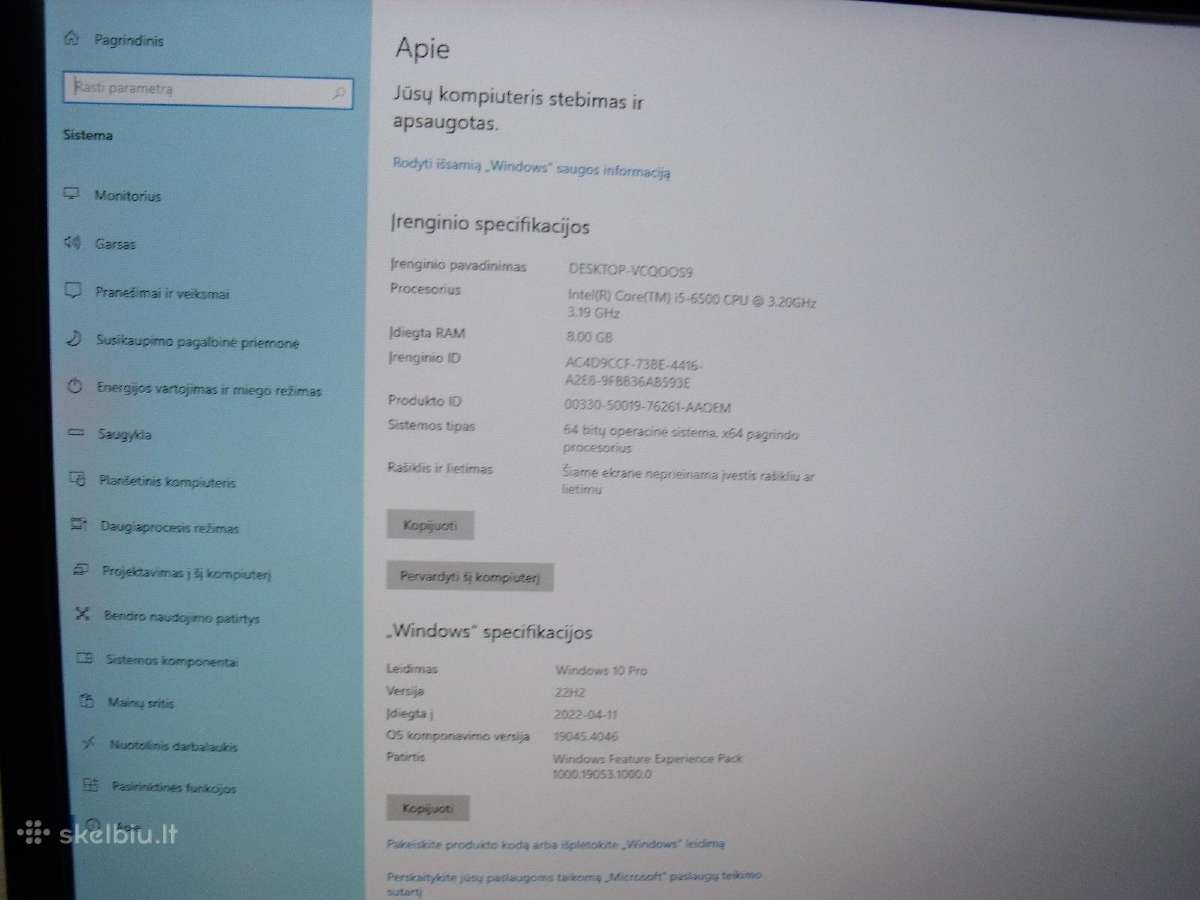 Stacionarus Hp 8000 Elite ir Dell Optiplex 3040 - nuotraukos Nr. 14