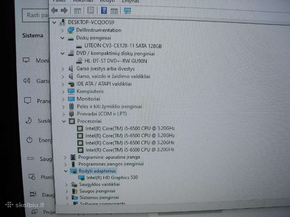 Stacionarus Hp 8000 Elite ir Dell Optiplex 3040 - nuotraukos Nr. 15