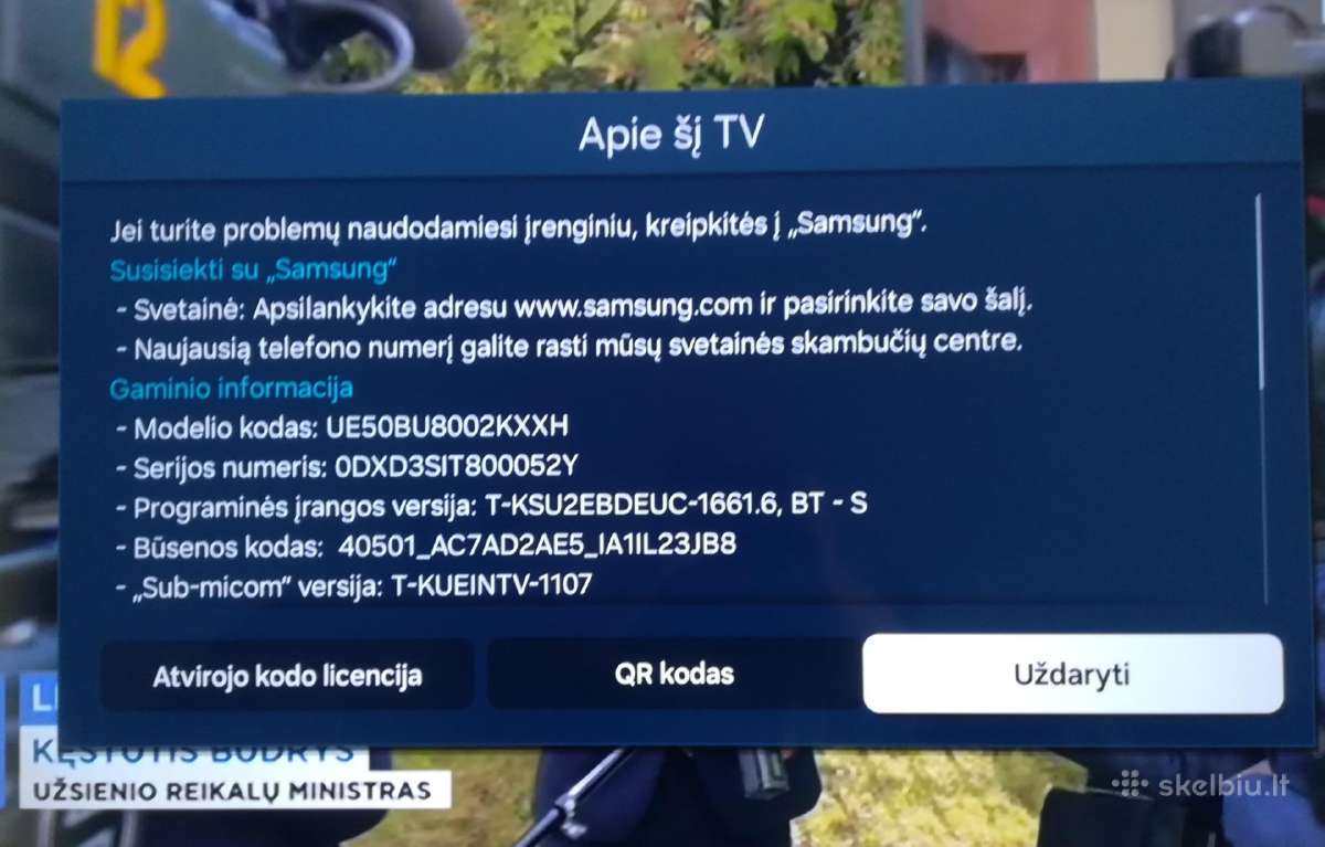 Samsung Ue50bu8002 Crystal 4k Smart TV Wi-fi Go3 - nuotraukos Nr. 5