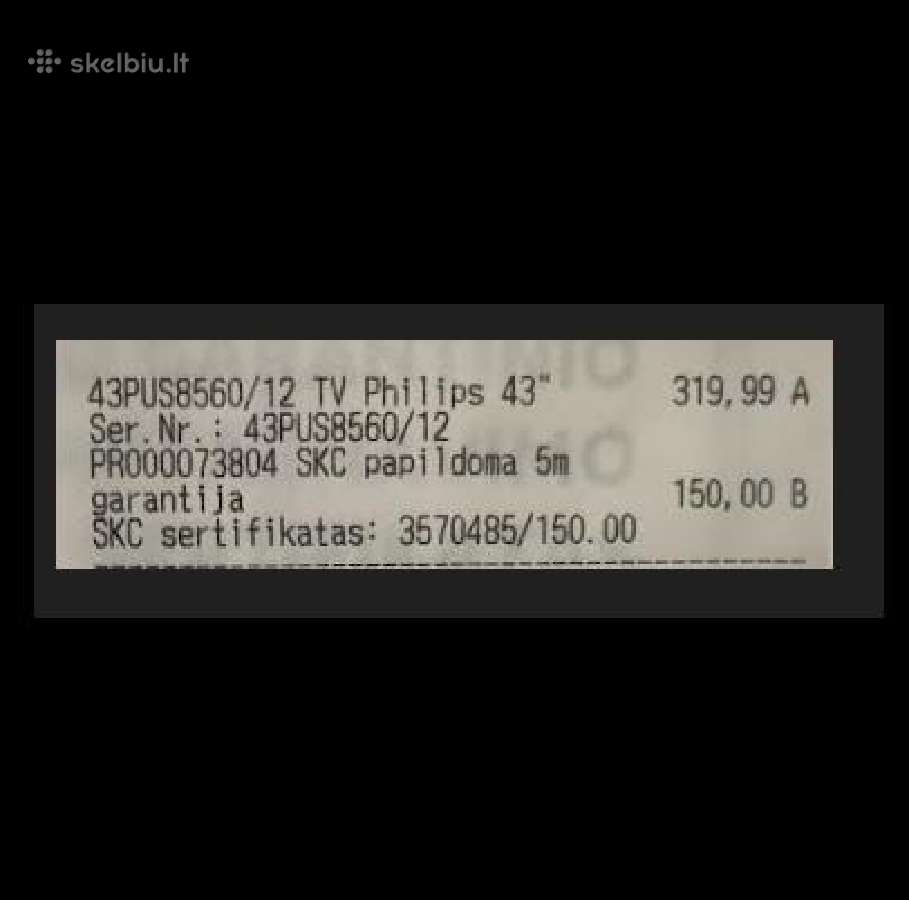 Televizorius 43pus8560/12 TV Philips 43" - nuotraukos Nr. 10