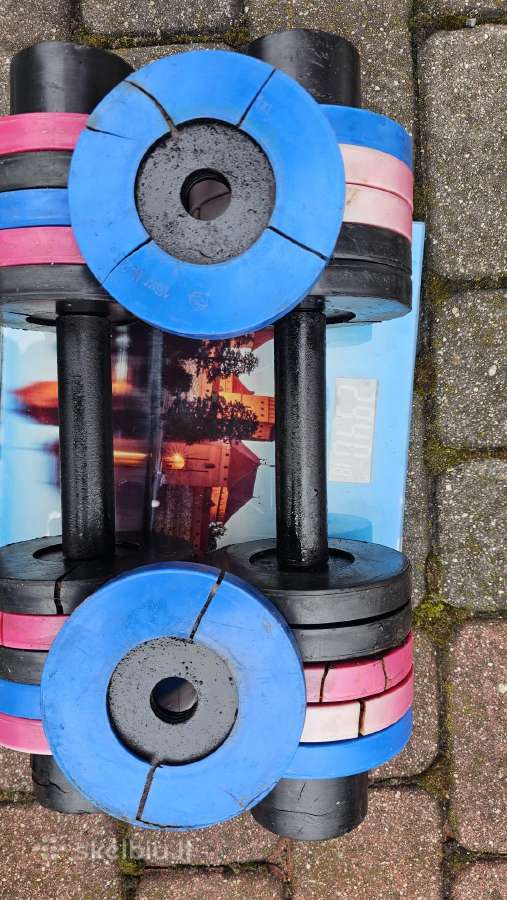 Hanteliai 2vnt po.15kg bendras30kg 2vnt 44eur - nuotraukos Nr. 2