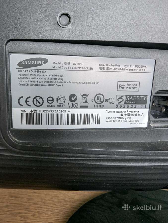 Samsung Syncmaster B2230h - nuotraukos Nr. 2