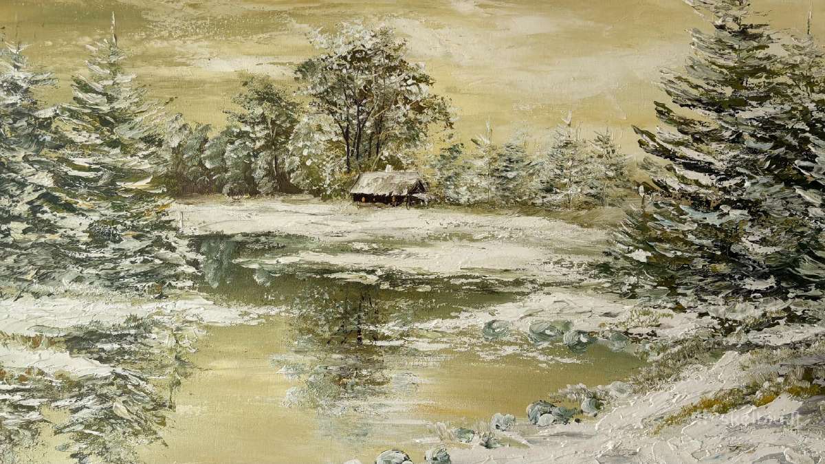 Paveikslas peizažas žiema - nuotraukos Nr. 4