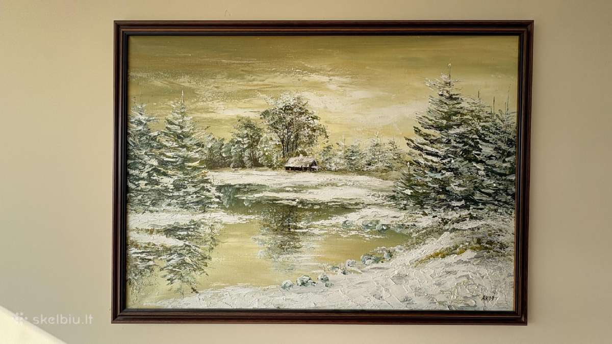 Paveikslas peizažas žiema - nuotraukos Nr. 5