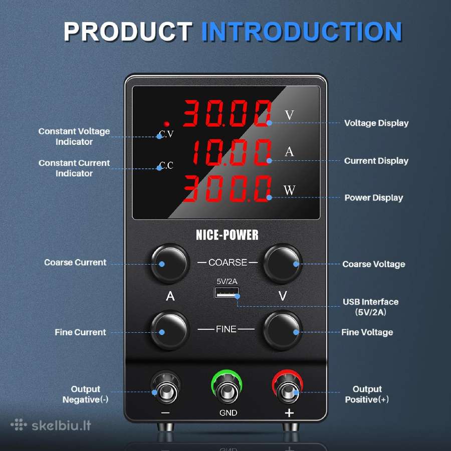 Maitinimo blokas 30v10a ir 330 W energijos stotelė - nuotraukos Nr. 4