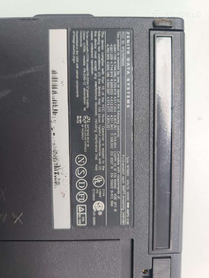 Retas Zenith Z-noteflex Ntb005 486 retro laptopas - nuotraukos Nr. 5