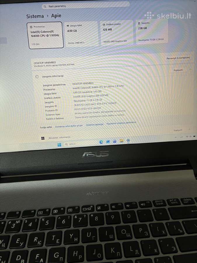 Asus Vivobook 15 X507ma - nuotraukos Nr. 5