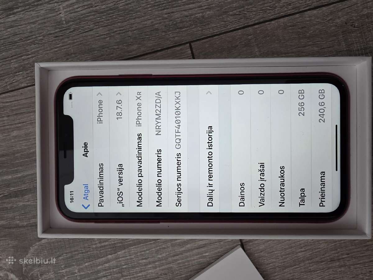 iPhone Xr, Red, 256gb - nuotraukos Nr. 3