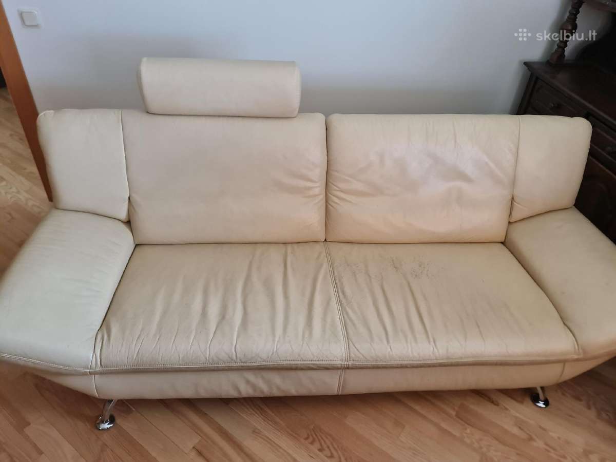 Parduodama natūralios odos sofa - nuotraukos Nr. 2