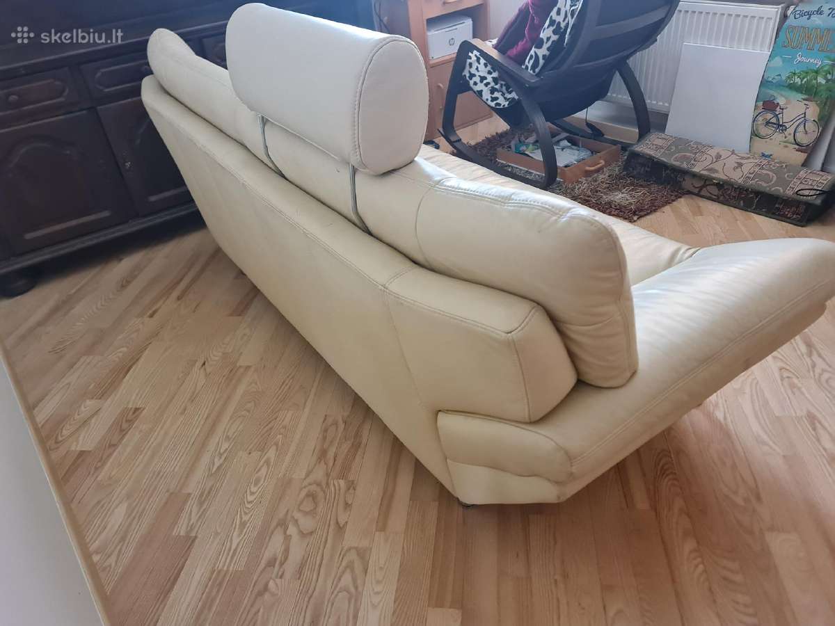 Parduodama natūralios odos sofa - nuotraukos Nr. 3