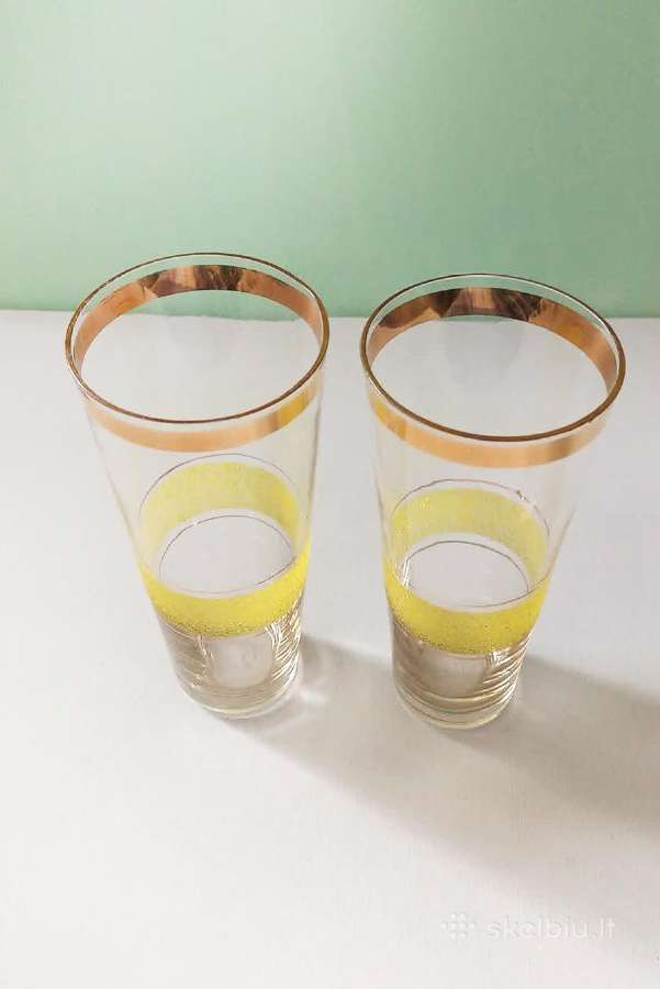 Vintažinės stiklinės, 300ml, 2vnt., Mid Century Mo - nuotraukos Nr. 4