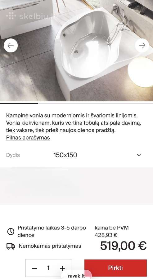 Ravak vonia 150x150 - nuotraukos Nr. 3