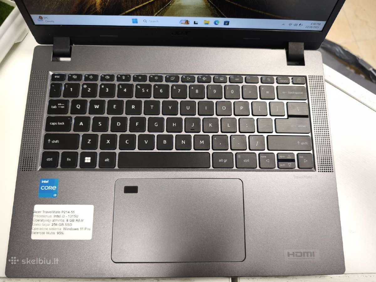 Acer Travelmate 256 GB / 8 GB / Intel Core 13th - nuotraukos Nr. 3