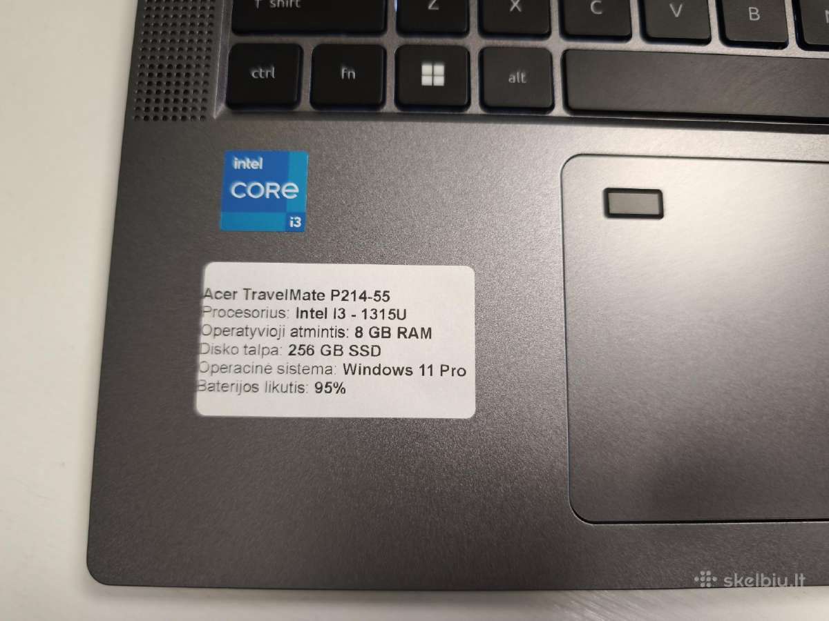 Acer Travelmate 256 GB / 8 GB / Intel Core 13th - nuotraukos Nr. 2