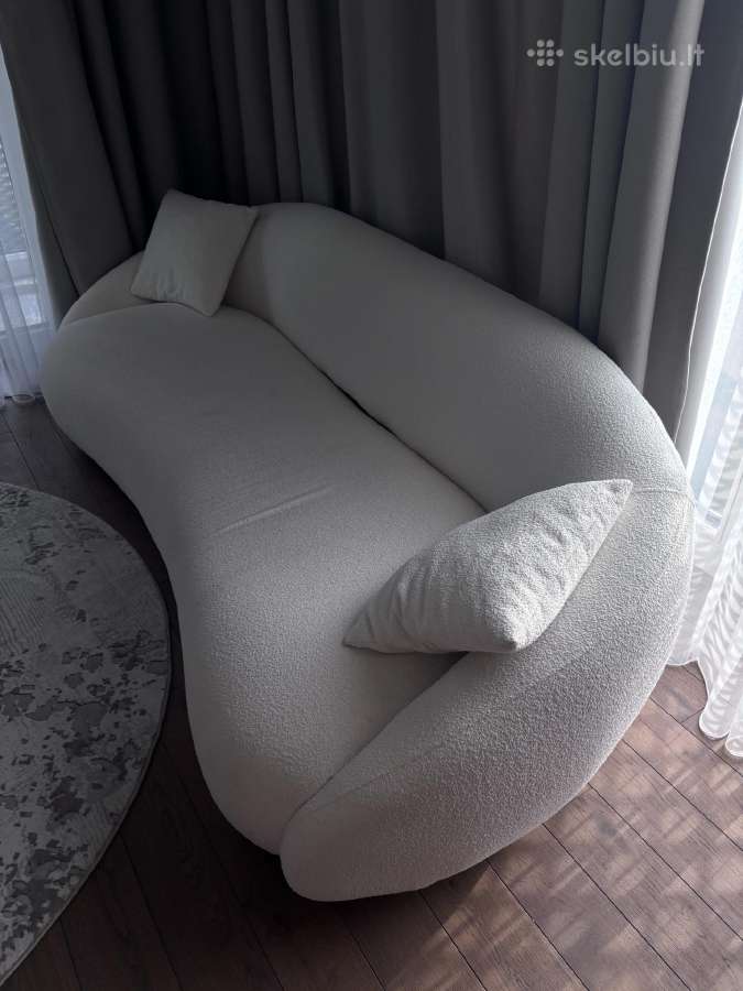 Balta Julep medžiaginė (boucl/teddy tipo sofa) - nuotraukos Nr. 2