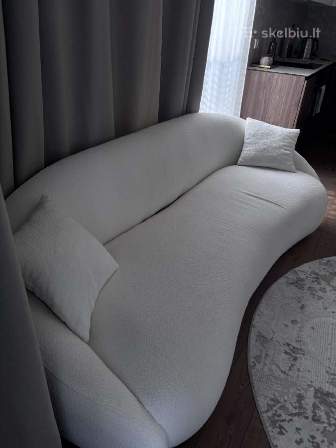 Balta Julep medžiaginė (boucl/teddy tipo sofa) - nuotraukos Nr. 3