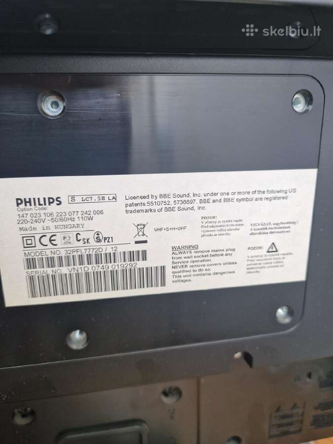 Televizorius Philips82cm - nuotraukos Nr. 10