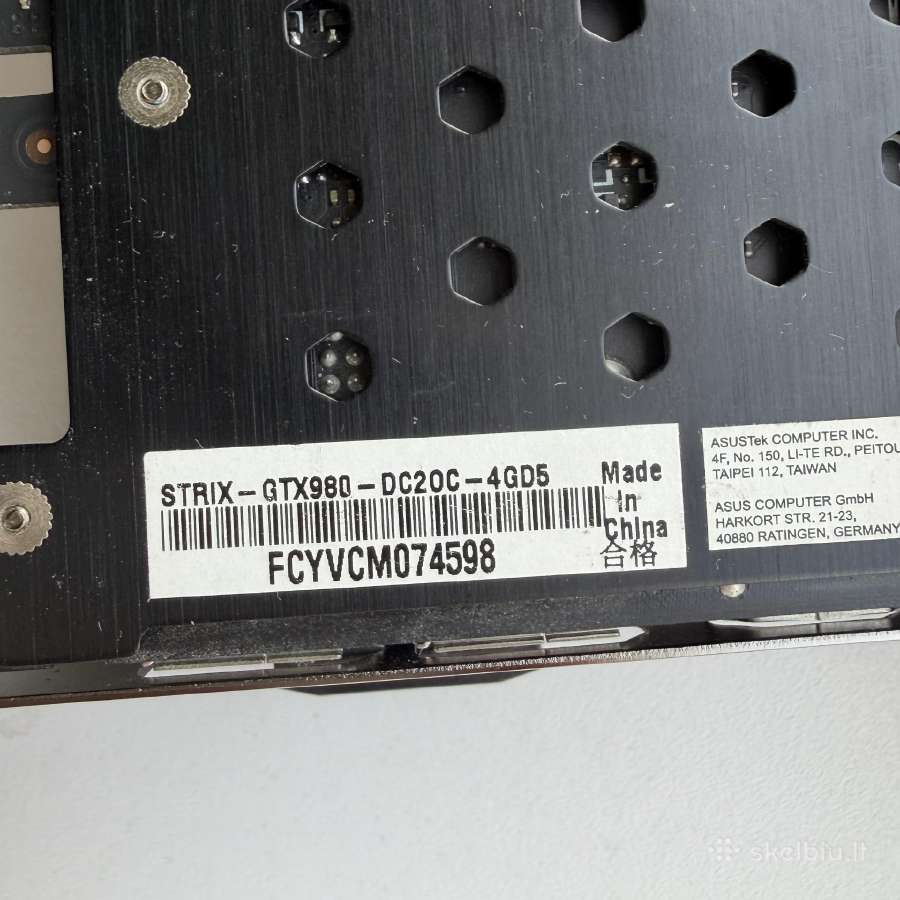 Asus gtx 980 strix 4gb - nuotraukos Nr. 7