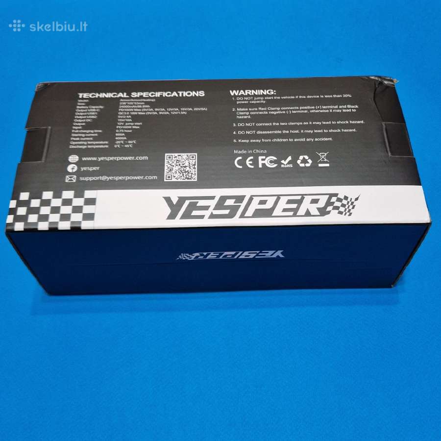 Yesper užvedėjas (busteris) power bankas - nuotraukos Nr. 3
