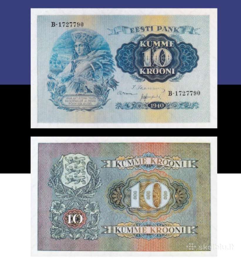 Lietuva - Estija Reprodukcija banknotai - nuotraukos Nr. 6