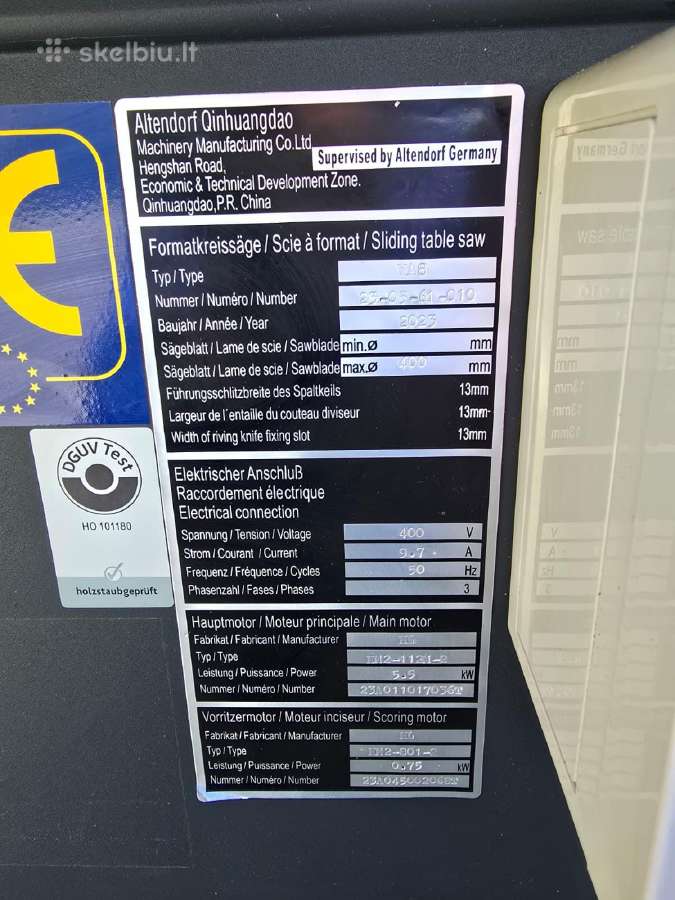 Formatinio pjovimo staklės Altendorf Wa8 - nuotraukos Nr. 8